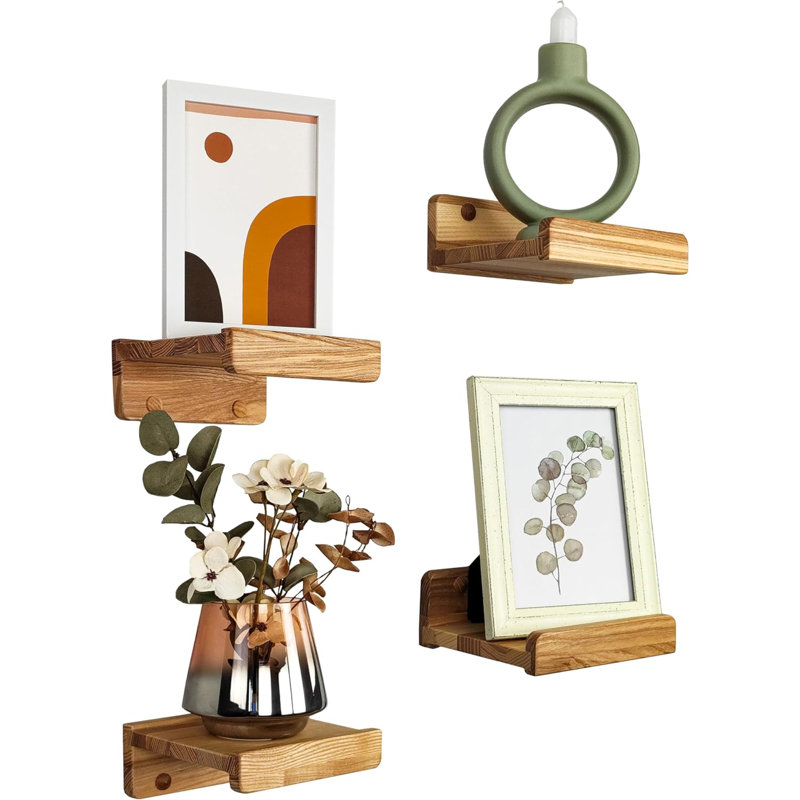 Ravita 4 Piece Floating Shelf, Natural