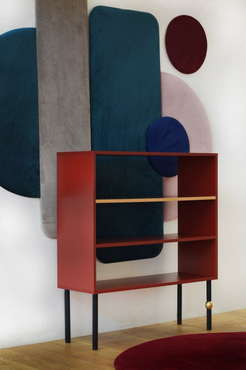Plum 112cm H x 100cm W Standard Bookcase