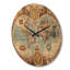 Ancienne carte murale horloge murale, carte du monde rétro en bois - Ancienne carte du monde-63901991