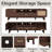 67" Width Dark Brown Entertainment Center, TV Stand For Tvs Up To 75"