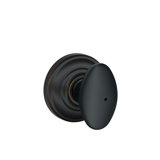 Siena Knob with Andover Trim Bed and Bath Lock