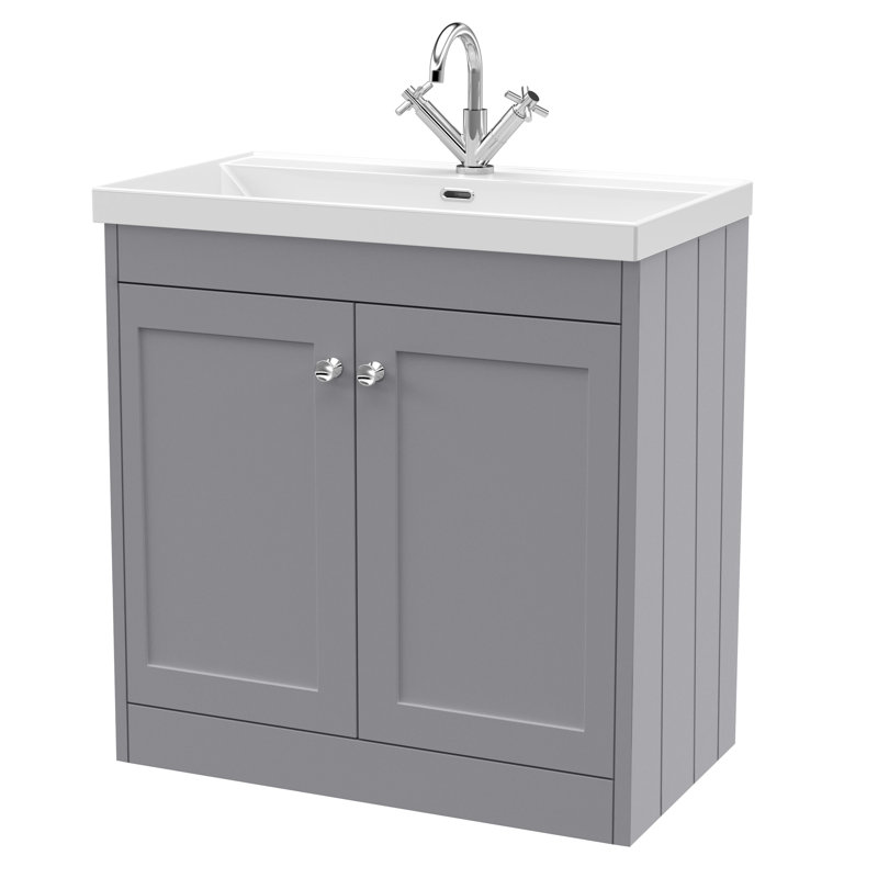 Ashwick 810 mm Bathroom Vanity, Satin Grey