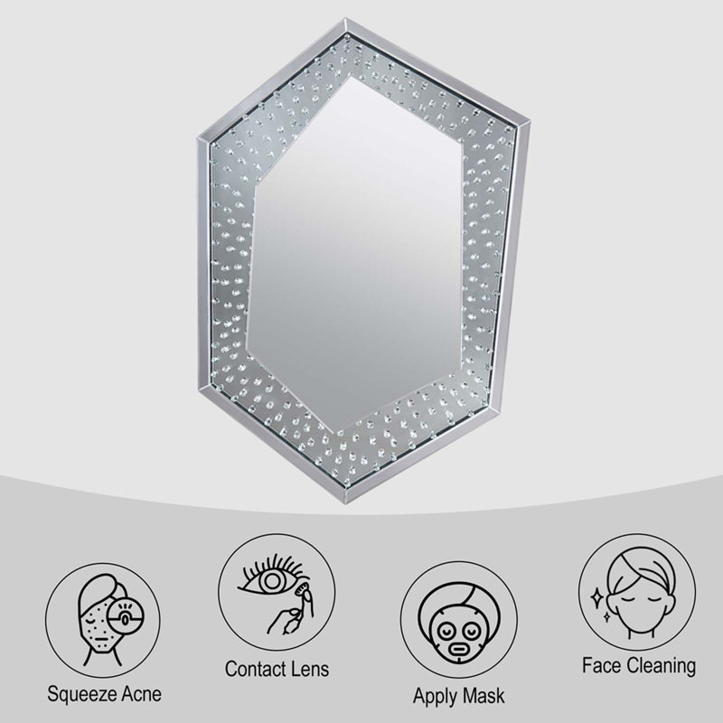 Miroir, miroir et faux cristaux Nysa Accent 31 po x 47 po