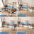 Manasa 83" U-Shape Computer Desk with LED Light Strip and Sockets-357230404