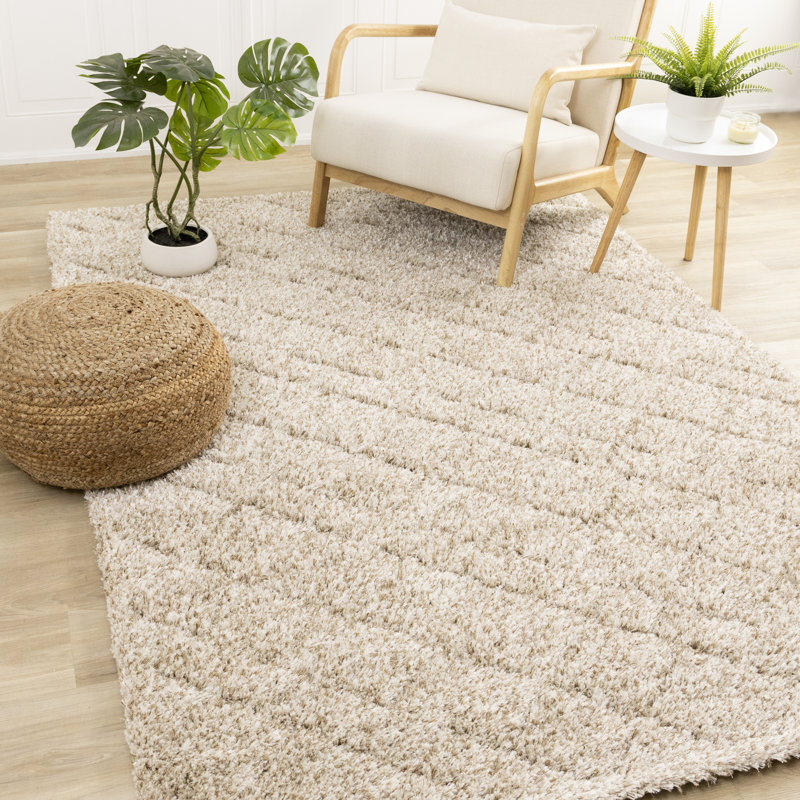 Tapis beige Keandria, Rectangle 5 pi 3 po x 7 pi 7 po