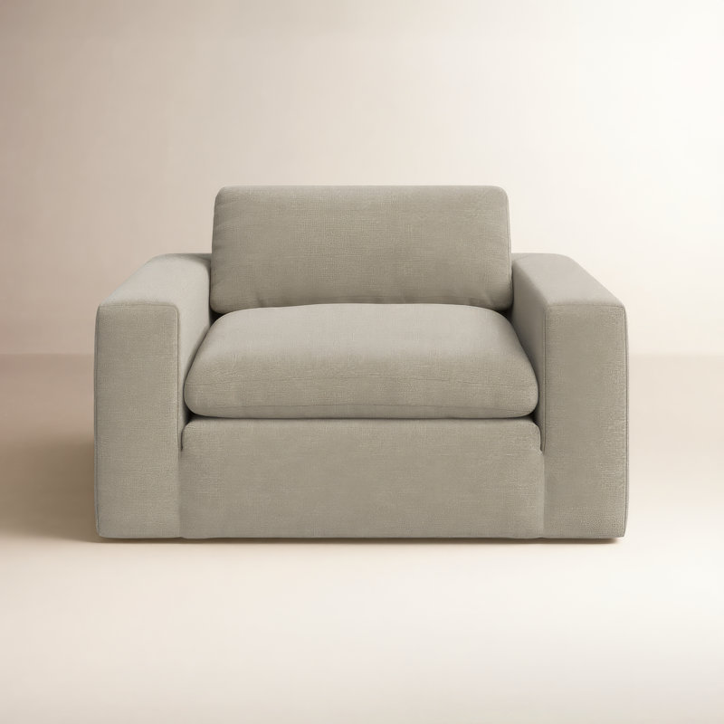 Fauteuil d'appoint rembourré Asher, Lin performance Effie
