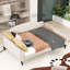 Lit de jour double capitonné capitonné, beige