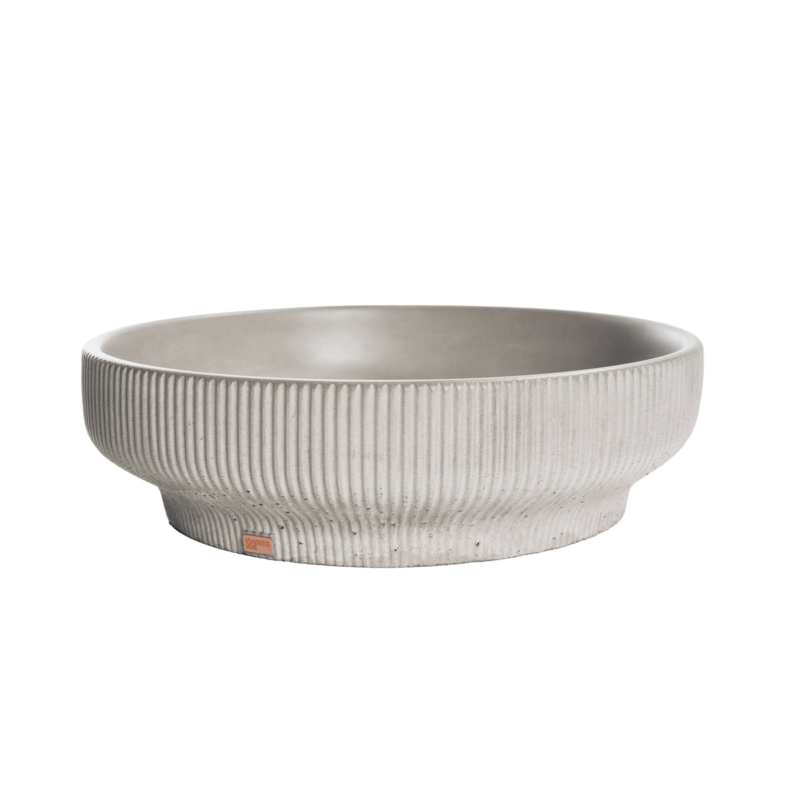 Lotus Round Concrete Vessel Sink, Rain Gray