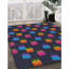 Bleu Cynthia/rouge/noir Tapis décoratif-947236016