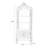 White Solid Wood+Glass Display Cases