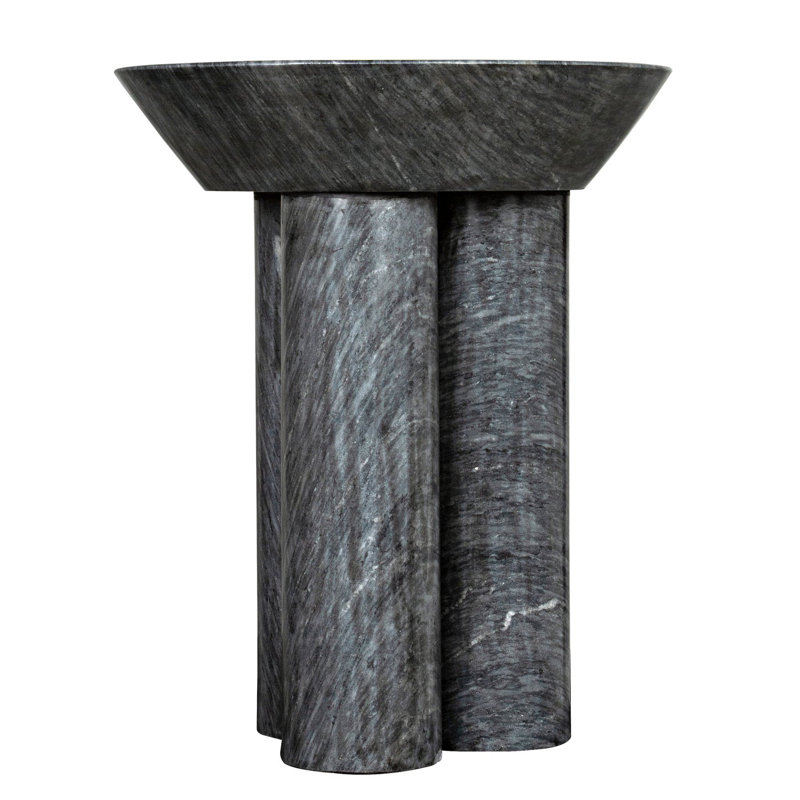 Nox Marble End Table, Black