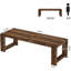 Spacieuse table de salle à manger de style campagnard en MDF brun foncé, idéale pour recevoir à la maison