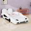Lit plateforme simple en forme de voiture avec roulettes-114359409