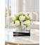 White Silk Rose Peony Centerpiece in Vase