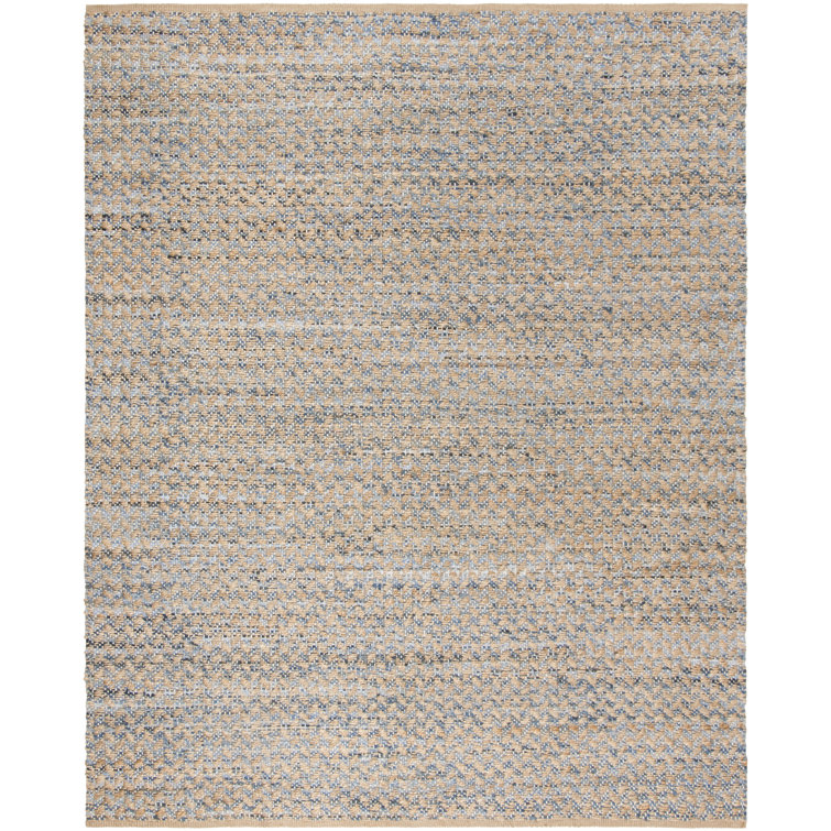 Reinheimer Hand Woven Jute/Chindi/Cotton Rug in Blue/Natural