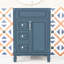 Meuble-lavabo avec lavabo, tiroirs et tablette réglable