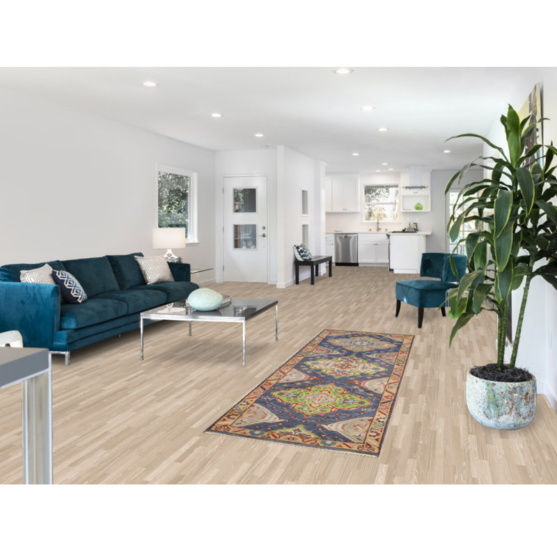 Tapis de couloir oriental bleu 3x8