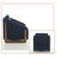 Chaise avec accoudoirs rembourrés Modern Chenille-64140760