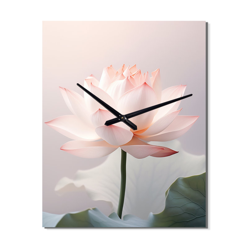Horloge murale de l'hindouisme «Hinduisim Art Lotus Serenity», H 28 po x l 12 po x P 1 po
