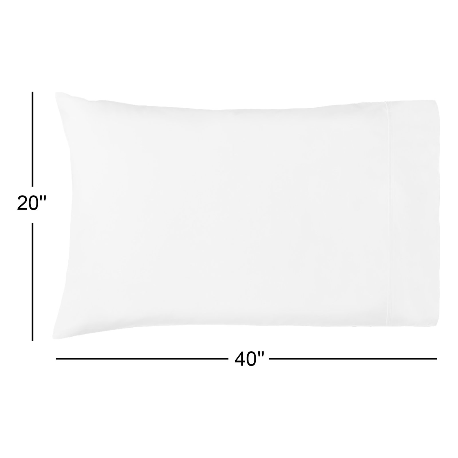 Coyer Cotton Pillowcase, Ivory, King - 2 King Pillowcases