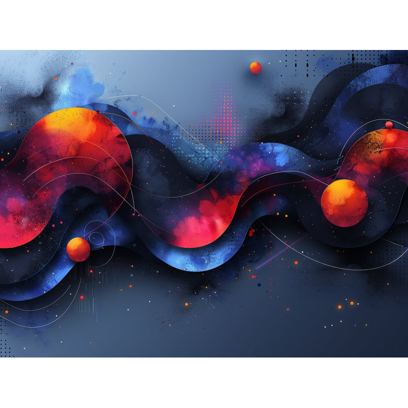 Cosmic Flow Abstract Microfiber / Polyester Abstract Comforter, King Comforter