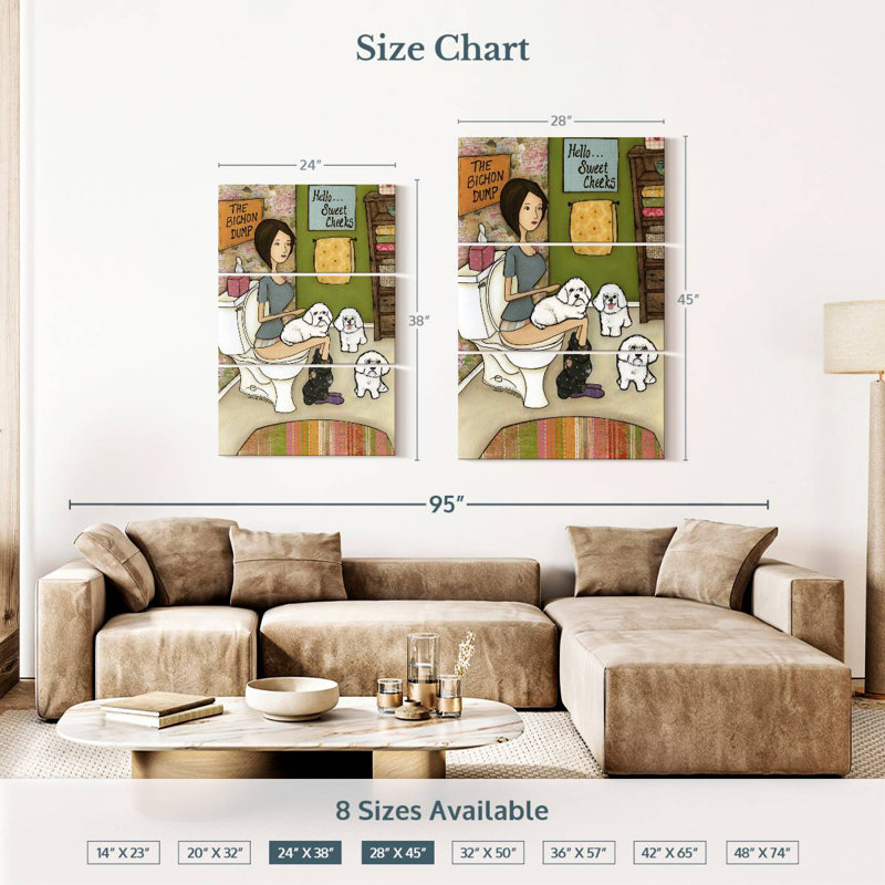 Brampt The Bichon Dump, 38" H x 24" W