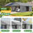 13' X 20' Heavy-Duty Portable Garage, Carport With Removable Sidewalls & Roll-Up Windows, All-Season Carport Shelter For Truck, Boat, Tractor, Dark Grey (Double-Faced)-121882745