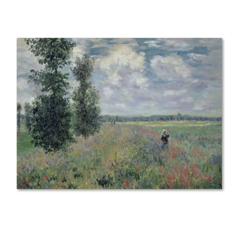 "the dépiléy field" par claude monet, reproduction d’art sur toile tendue, H 35 po x l 47 po x P 2 po