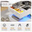 Table basse à plateau relevable de 39,4 po avec lumières DEL RVB APP, station de charge USB et CA, table de rangement réglable en hauteur ultrabrillante-643808566-643808561