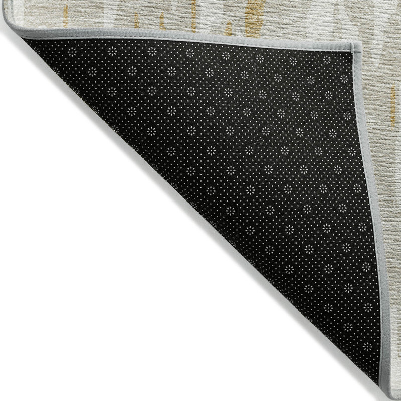 Aleighna Area Rug with Non-Slip Backing, Round 8'