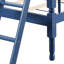 Lit superposé simple bleu foncé avec possibilités de configuration intégrées et polyvalentes Support de matelas
