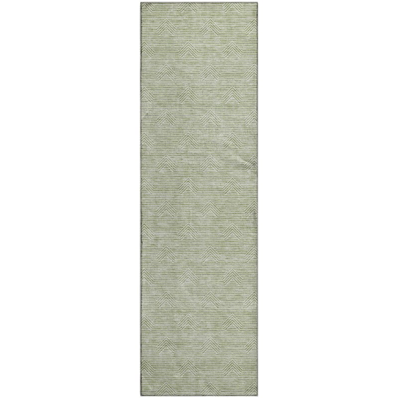 Premium Machine Washable Prisco Aloe Rug, Runner 2'3" x 7'6"