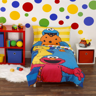 NoJo Sesame Street Best Friends 4 Piece Toddler Bedding Set (Set of 4)