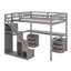Lit mezzanine double avec deux tiroirs-1028209218