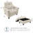 Fruzsina Upholstered Armchair with Ottoman-90377615