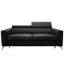  Genuine Leather Fold Out Sofa with Mattress and Adjustable Headrests-1131171130
