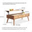 Table basse surélevée 100% chêne massif
