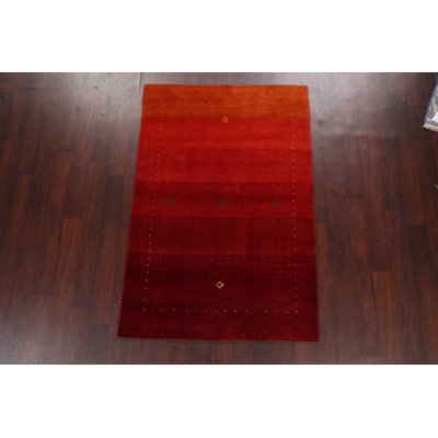 One-of-a-Kind 4' X 5'11" New Age Area Rug in Red