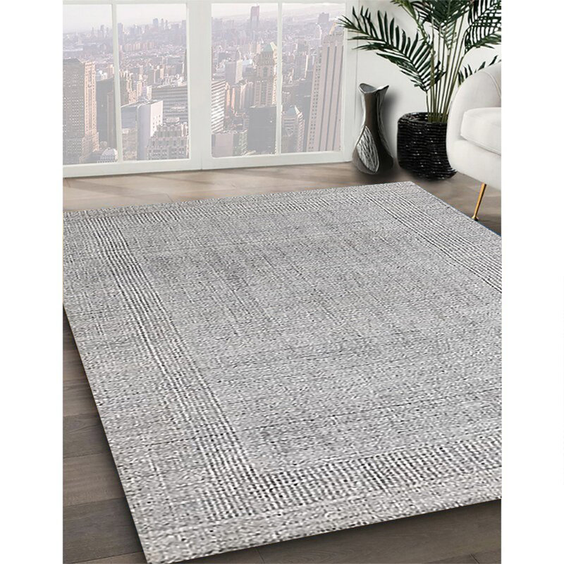 Tapis 100% moderne de style Mid-Century lavable à la machine 354, Rond 5 pi