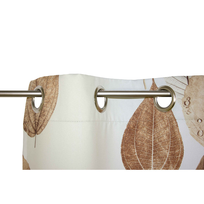 Rajesh Blackout Single Curtain Panel, Brown, 220cm H x 145cm W