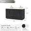 Meuble-lavabo double 60 po avec plateau en pierre de quartz blanc Busan-2145558673