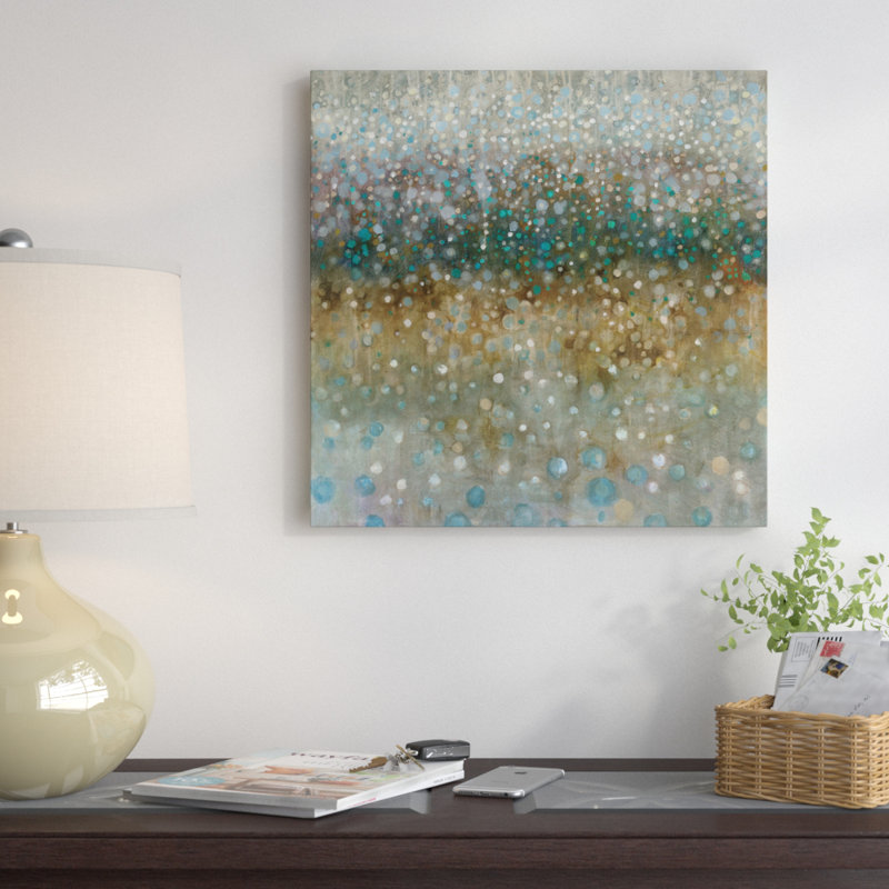 «Abstract Rain», reproduction d'art sur toile tendue, H 37 po x l 37 po x p 1,5 po, Toile tendue
