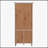 White MDF Tall Kitchen Pantry Cabinet with Glass Doors and Adjustable Shelves, Freestanding Storage for Modern Homes