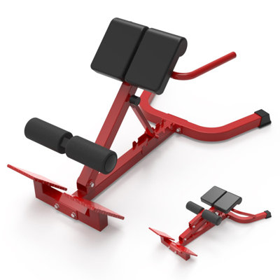 4-in-1 Adjustable Roman Chair, Foldable Hyperextension Bench for Back, Abs & Glutes, Home Gym Strength Trainer