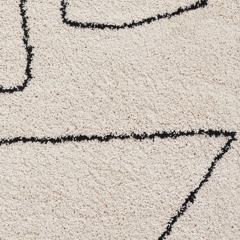 Nathanson area rug Machine Woven Rectangle White, Rectangle 120 x 170cm