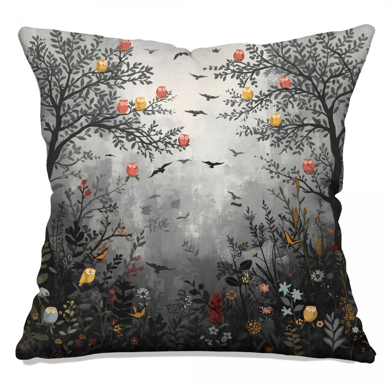 Coussins Owl, 14 X 14 pouces
