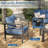 7-Person Aluminum Outdoor Seating Group with Cushions-1256004281
