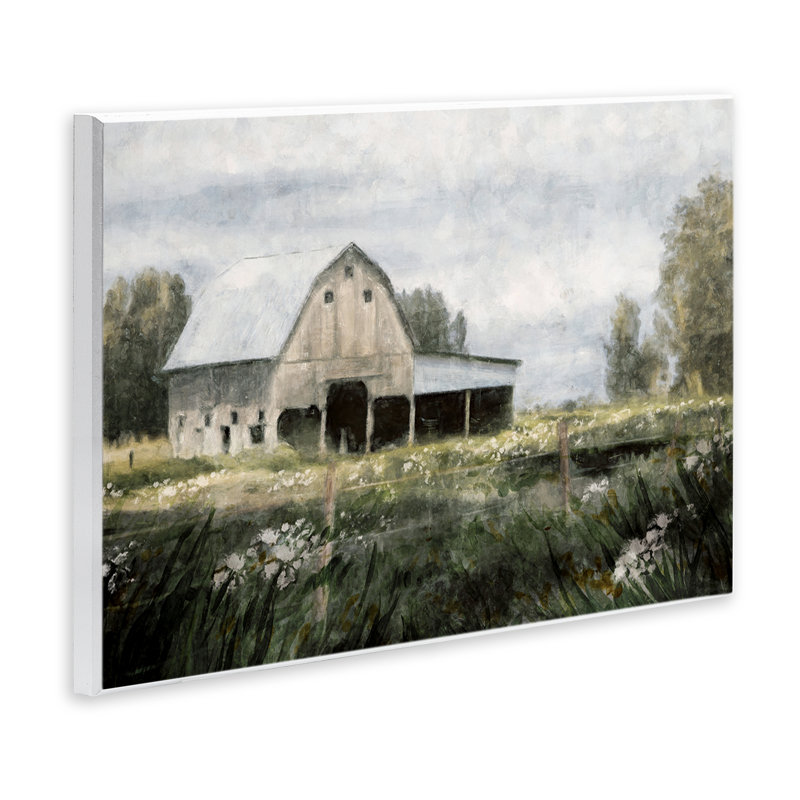«Country Farmhouse Barn Meadow» par Nina Blue, H 13 po x l 19 po x P 0,5 po, Mdf
