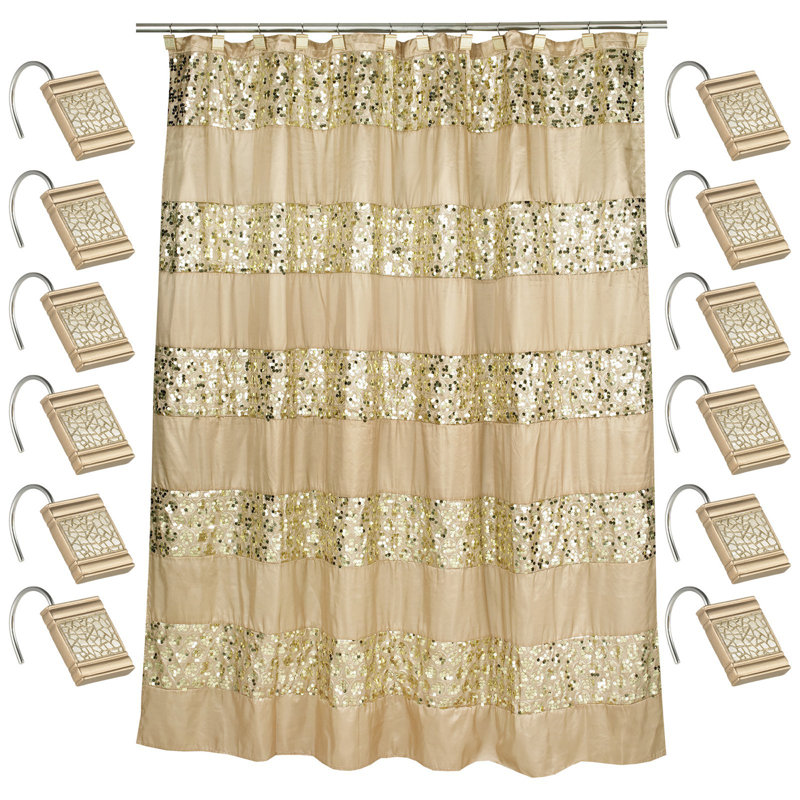 Toupin Shower Curtain with Hooks Included