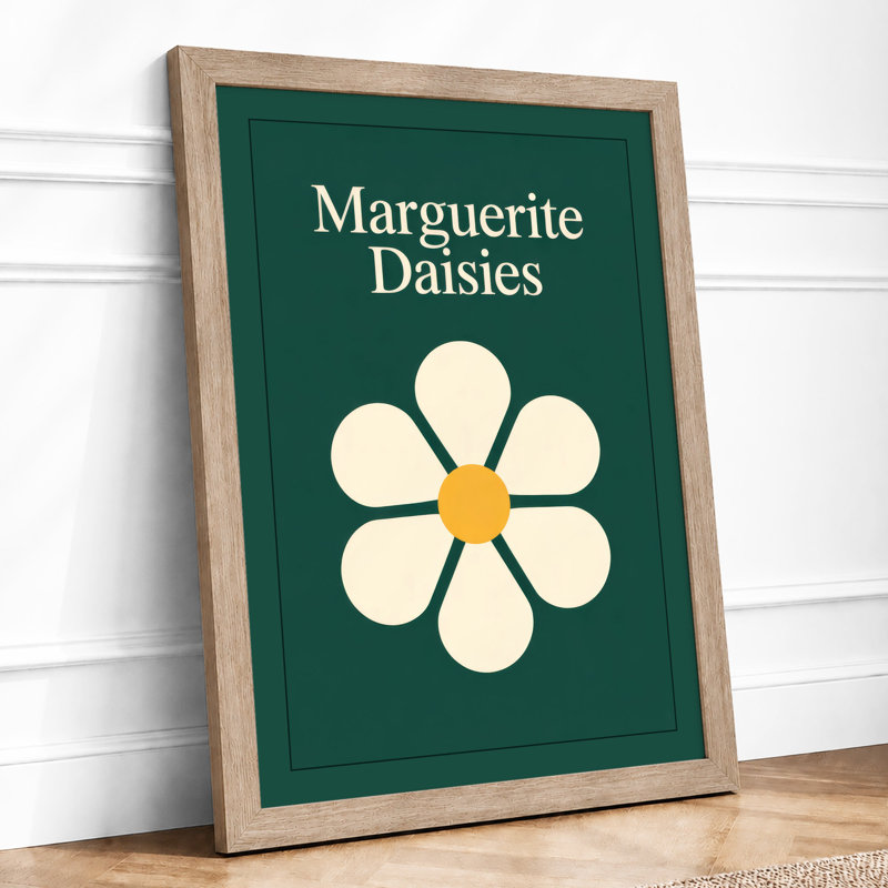 Marguerite Daisies Botanical - Print, Oak, A4 - 29.7 x 21.0 cm